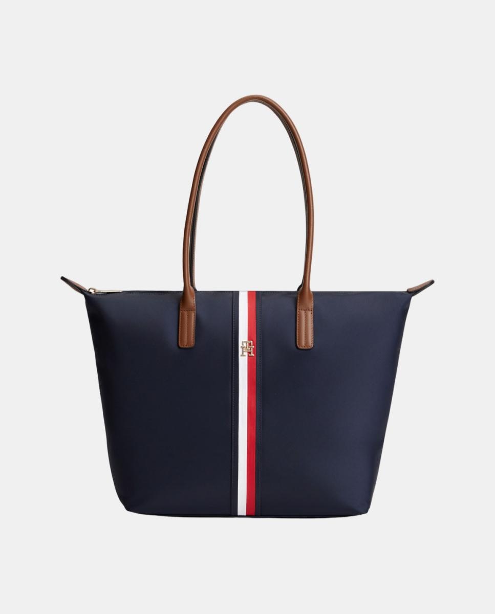Imagem 0 de Mala Tipo Tote com Detalhe da Marca - Azul-Marinho