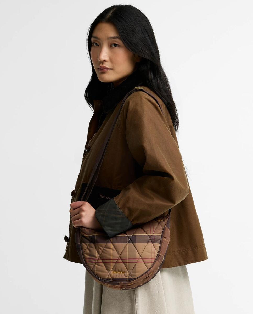 Bolso de hombro de tartan acolchado - Barbour - Natural Natural-2