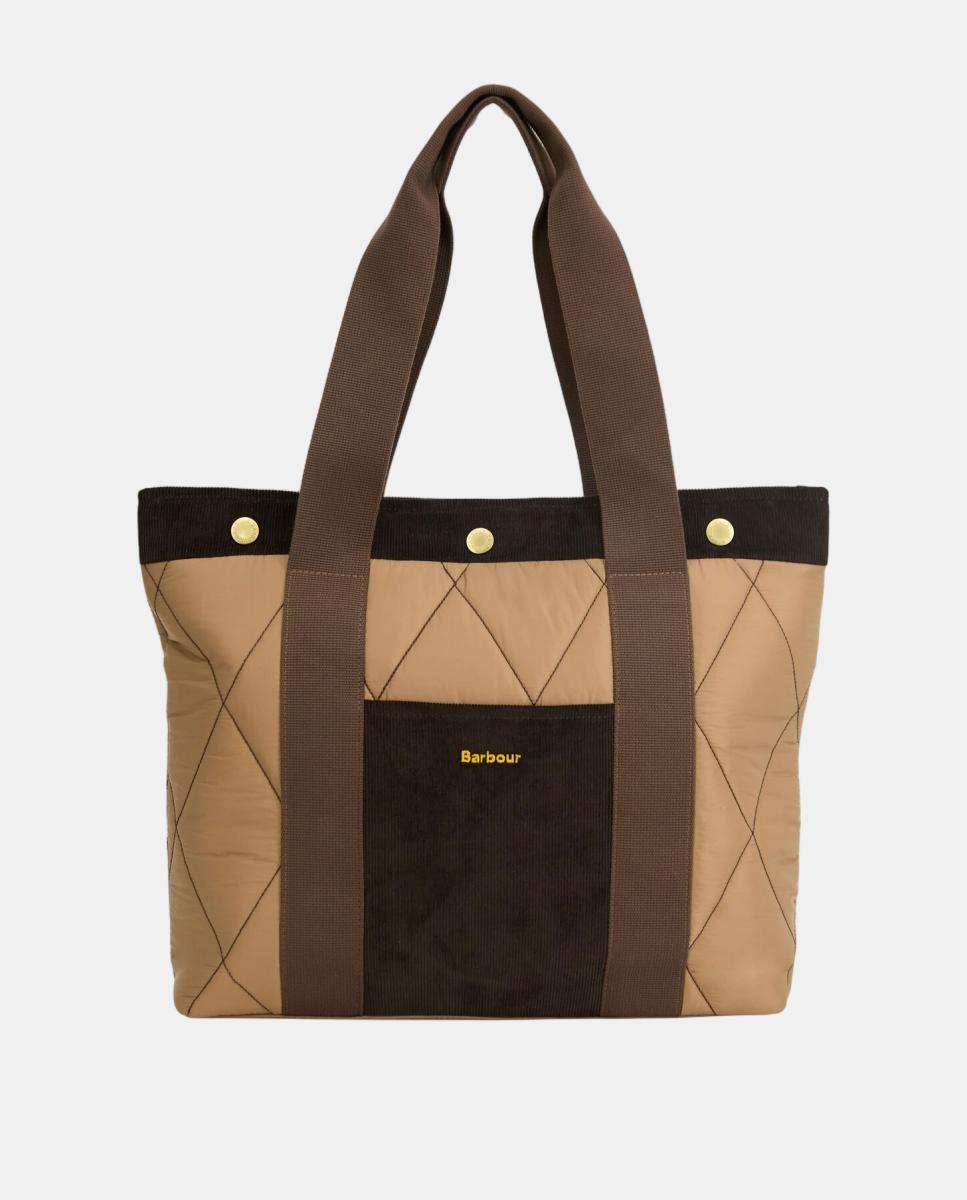 Bolso de hombro de tartan - Barbour - Camel Camel-1