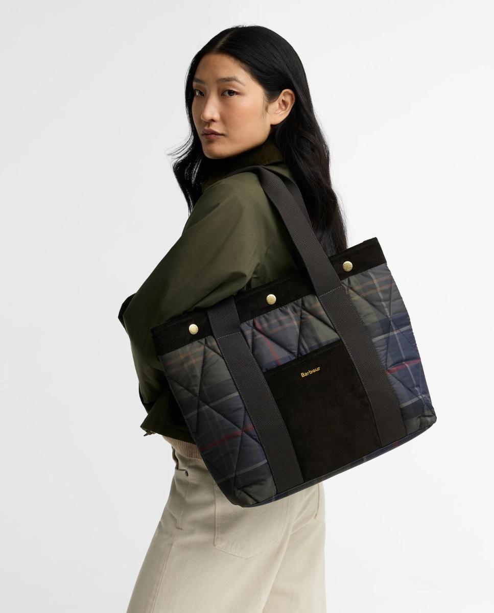 Bolso de hombro de tartan - Barbour - Azul Azul-3