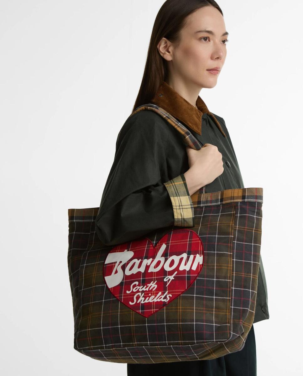 Bolso de hombro de tartan - Barbour - Marrón Marrón-3