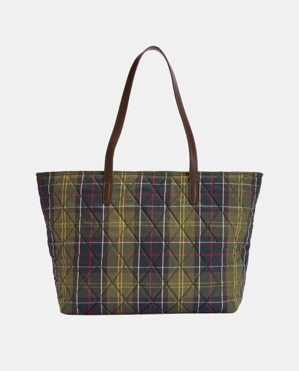 Bolso de hombro de tartan acolchado - Barbour - Verde Verde-3