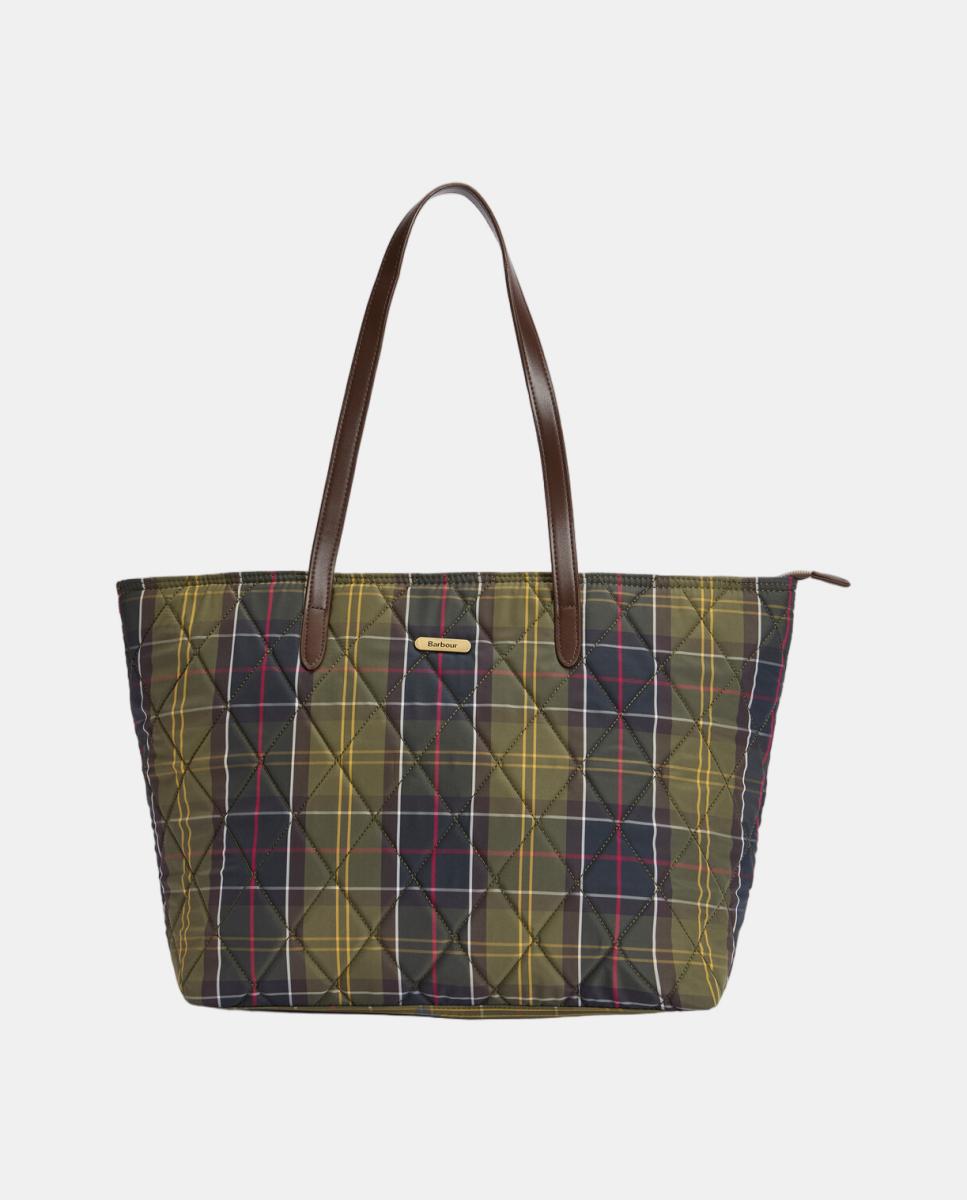 Bolso de hombro de tartan acolchado - Barbour - Verde Verde-4