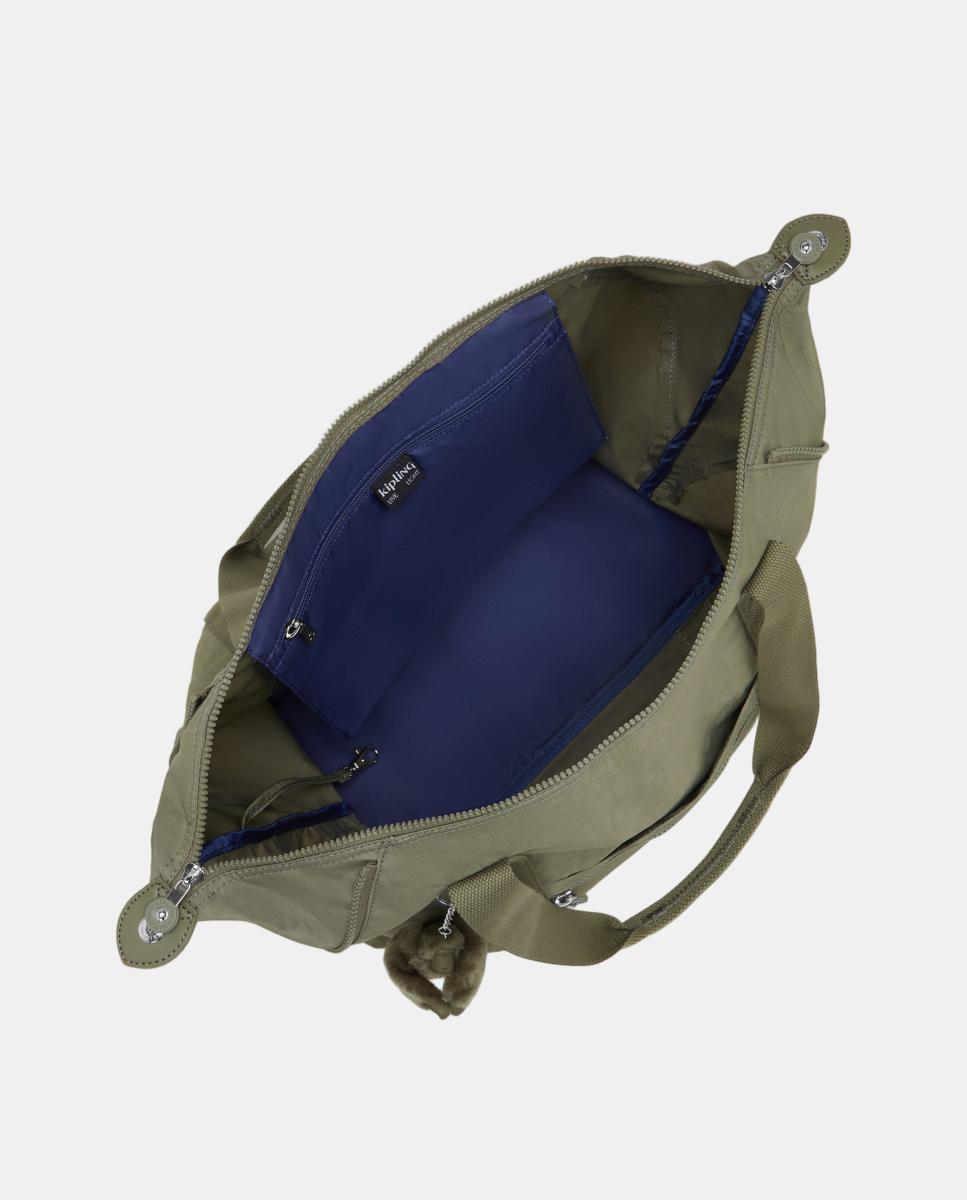Mala Tipo Tote Média Multiusos com Fita para Trolley Verde-escuro-3