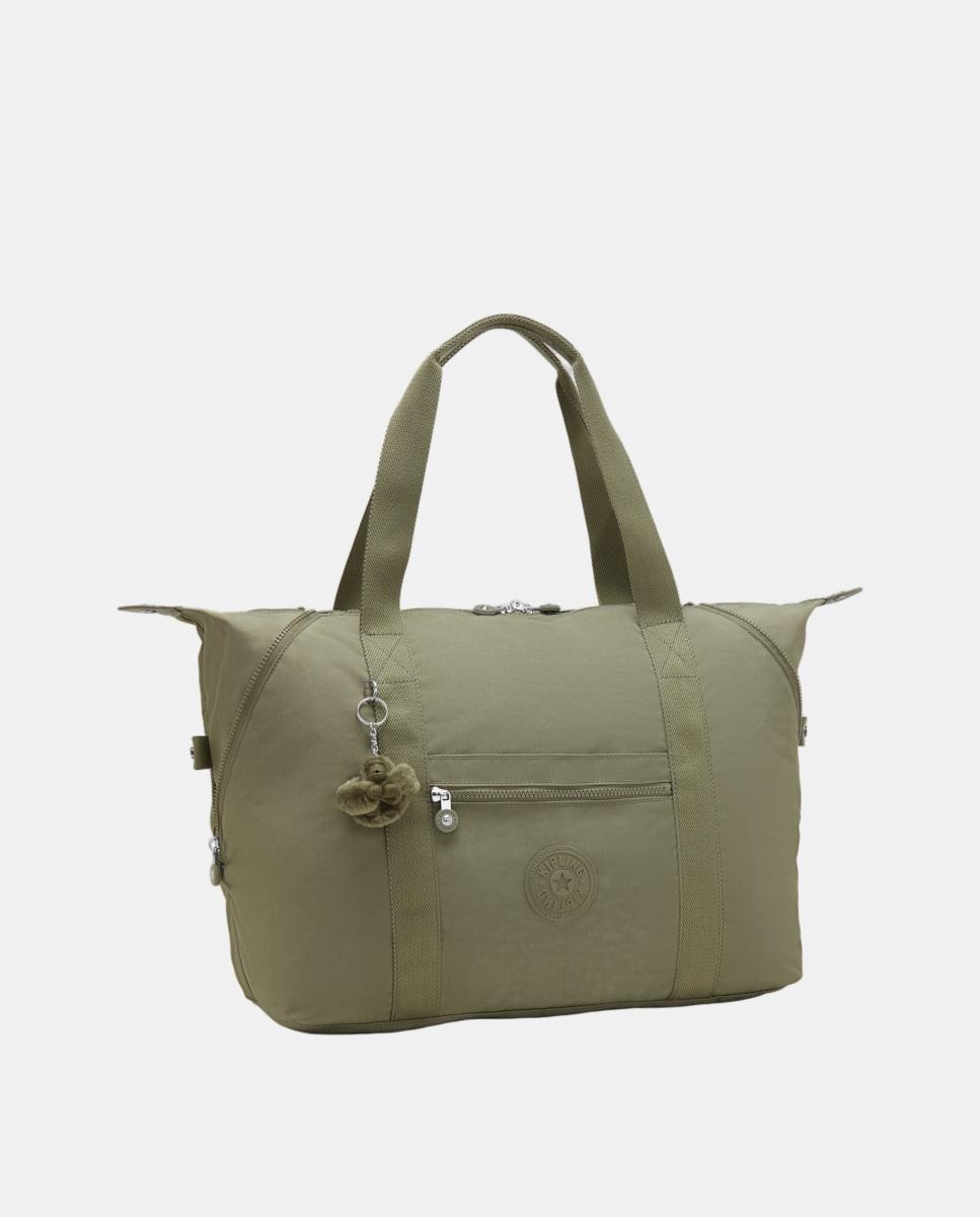 Mala Tipo Tote Média Multiusos com Fita para Trolley Verde-escuro-4