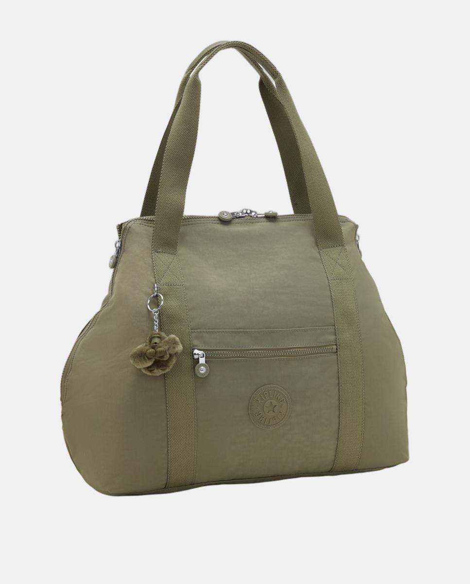 Mala Tipo Tote Média Multiusos com Fita para Trolley Verde-escuro-5