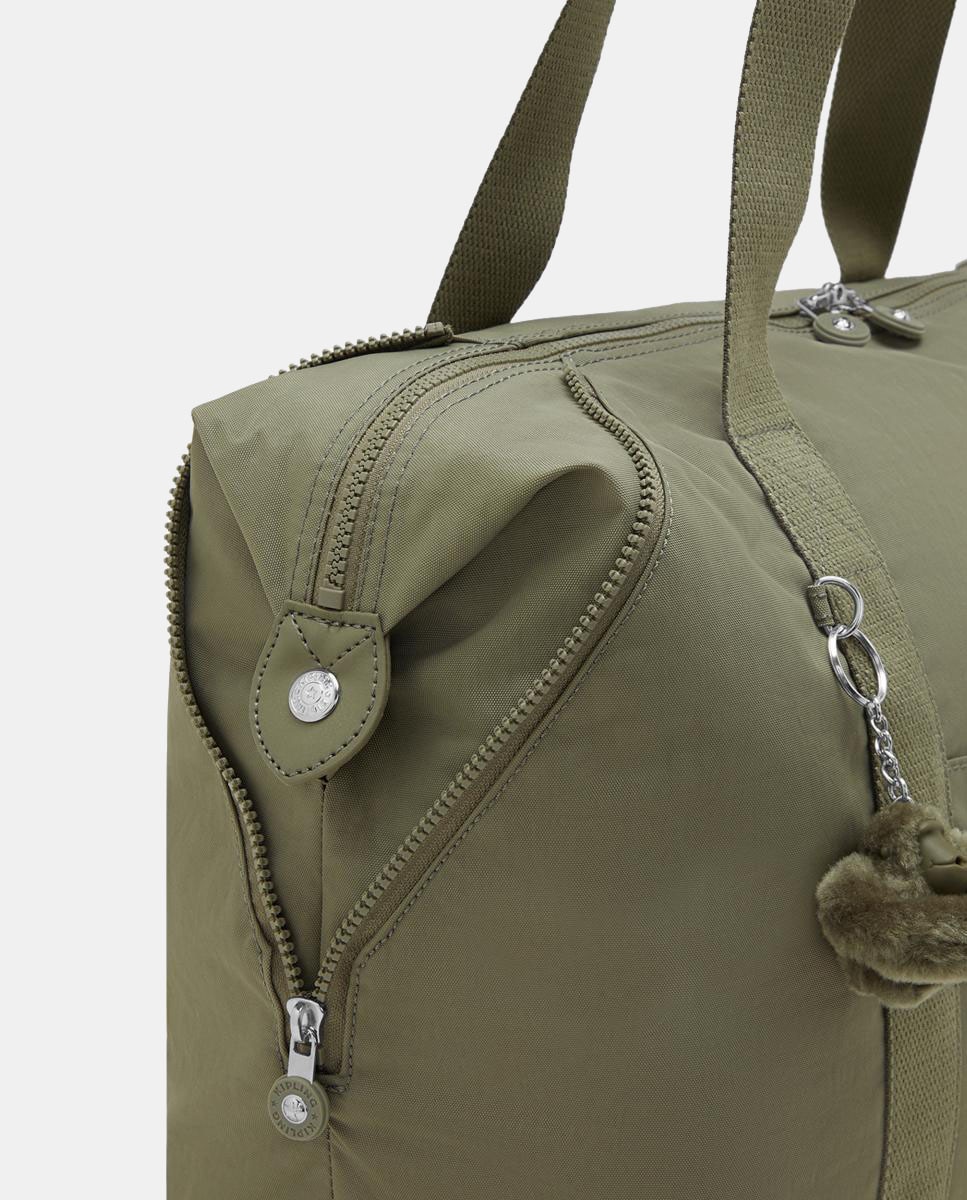 Mala Tipo Tote Média Multiusos com Fita para Trolley Verde-escuro-6