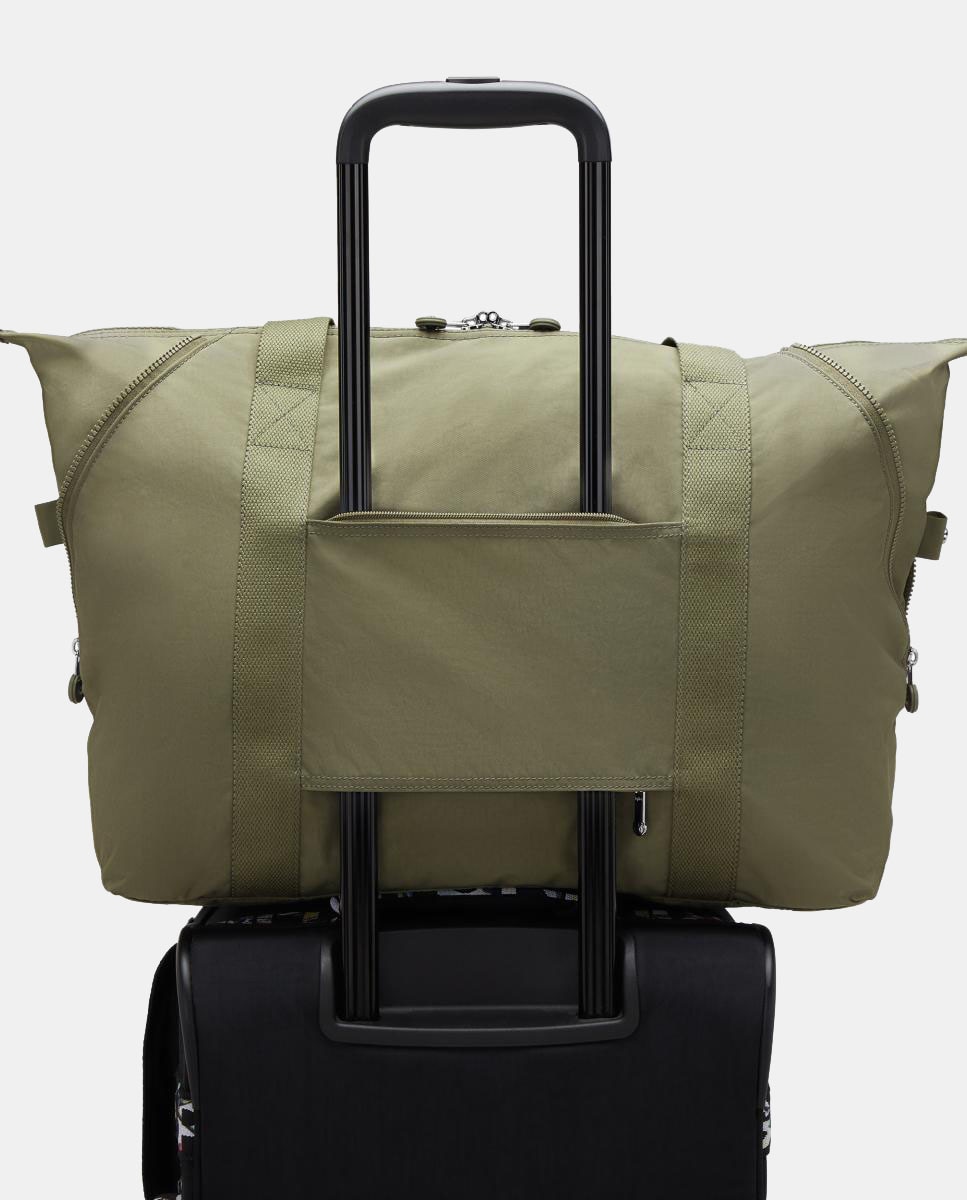 Mala Tipo Tote Média Multiusos com Fita para Trolley Verde-escuro-7