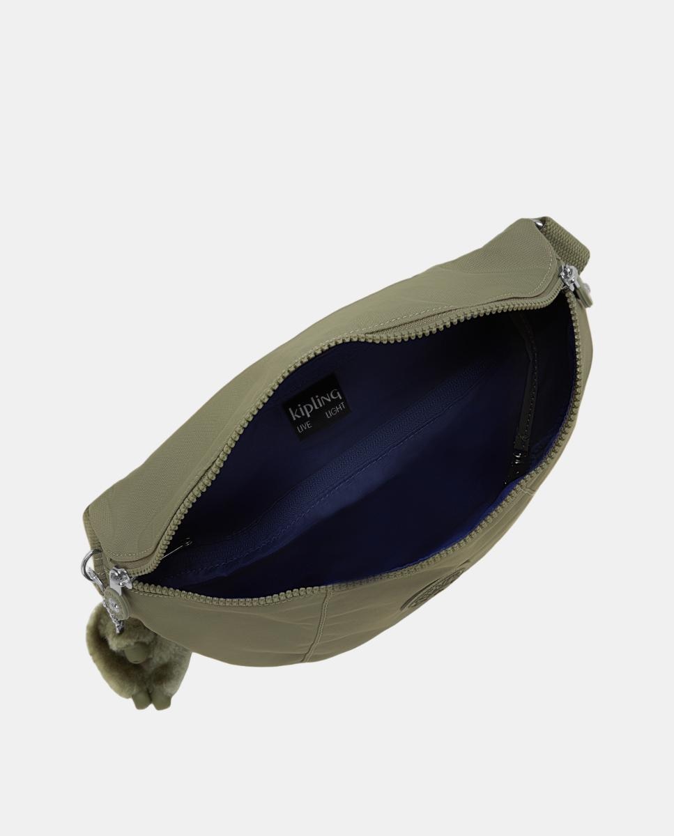 Bolsa de Cintura Média com Bolsos Organizadores Verde-escuro-3