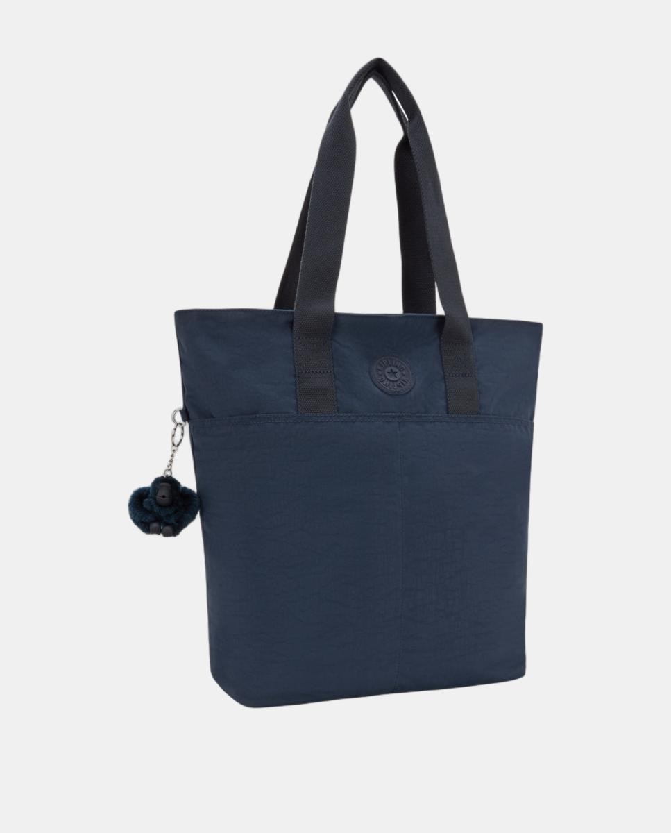 Mala Tipo Tote Grande com Compartimento para Portátil Azul-marinho-4