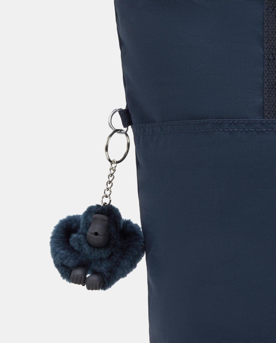 Mala Tipo Tote Grande com Compartimento para Portátil Azul-marinho-5