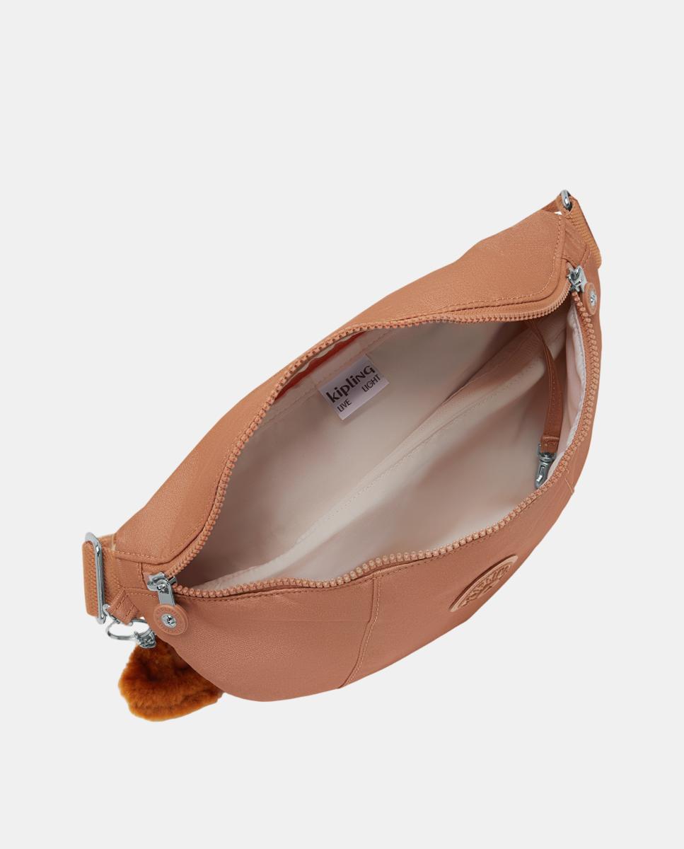 Bolsa de Cintura Média com Bolsos Organizadores Castanho-3
