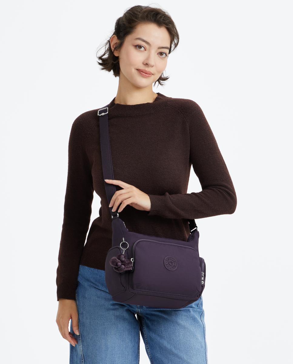 Mala a Tiracolo Média com Correias Ajustáveis Roxo-5