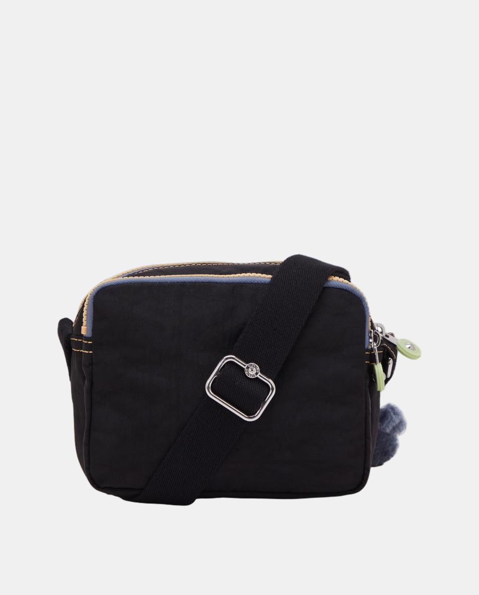 Mala a Tiracolo Pequena com Bolsos à Frente Preto-2
