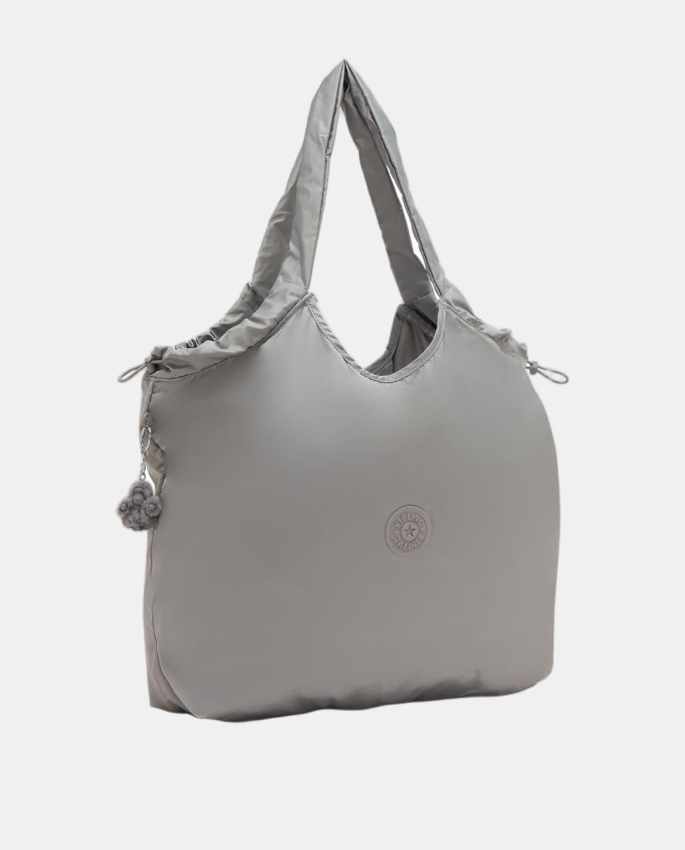 Mala Tipo Tote Grande Cinzento-4