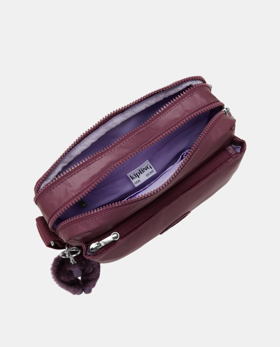 Mala a Tiracolo Média Versátil com Correia Ajustável Roxo-3