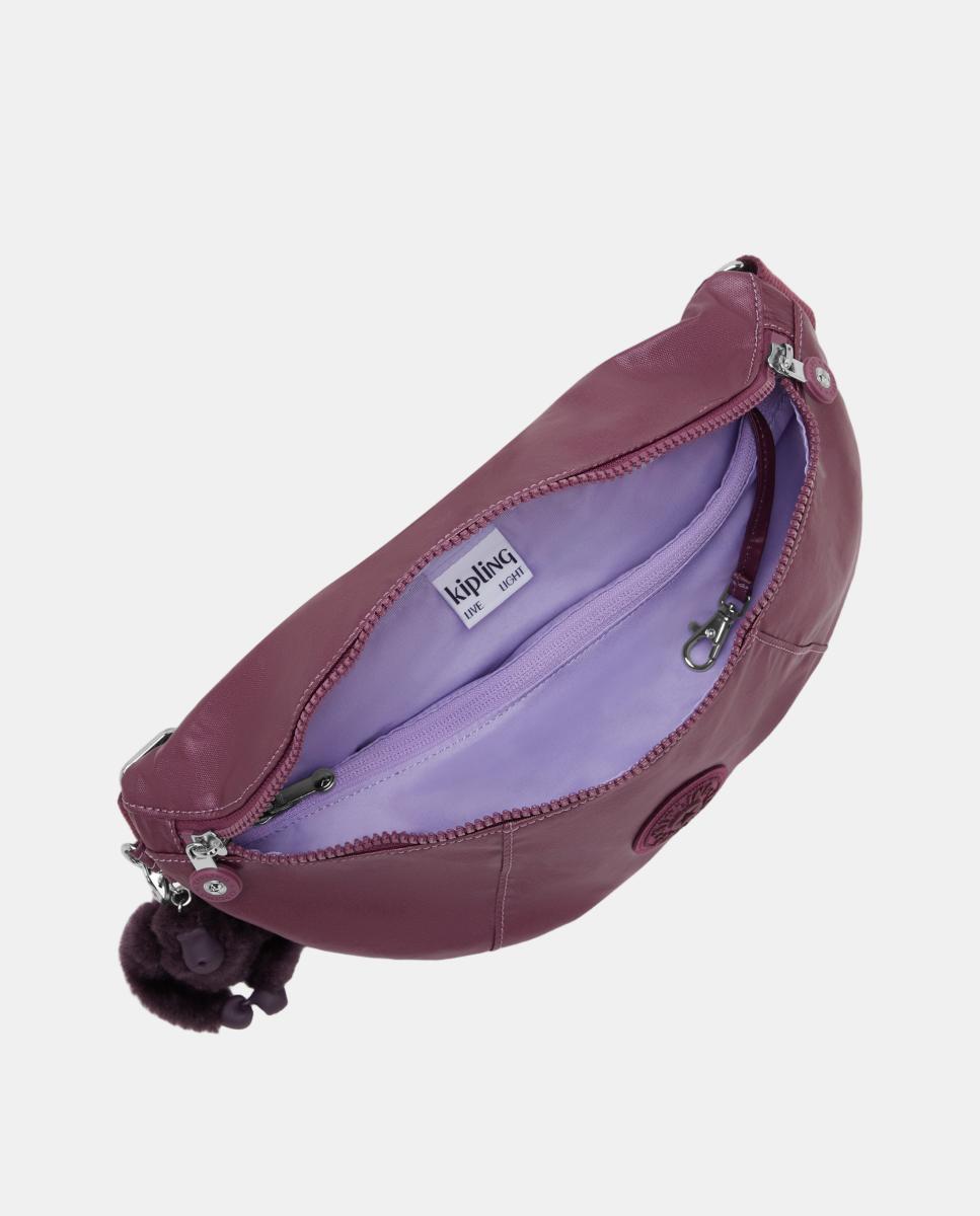 Bolsa de Cintura Média com Bolsos Organizadores Roxo-3