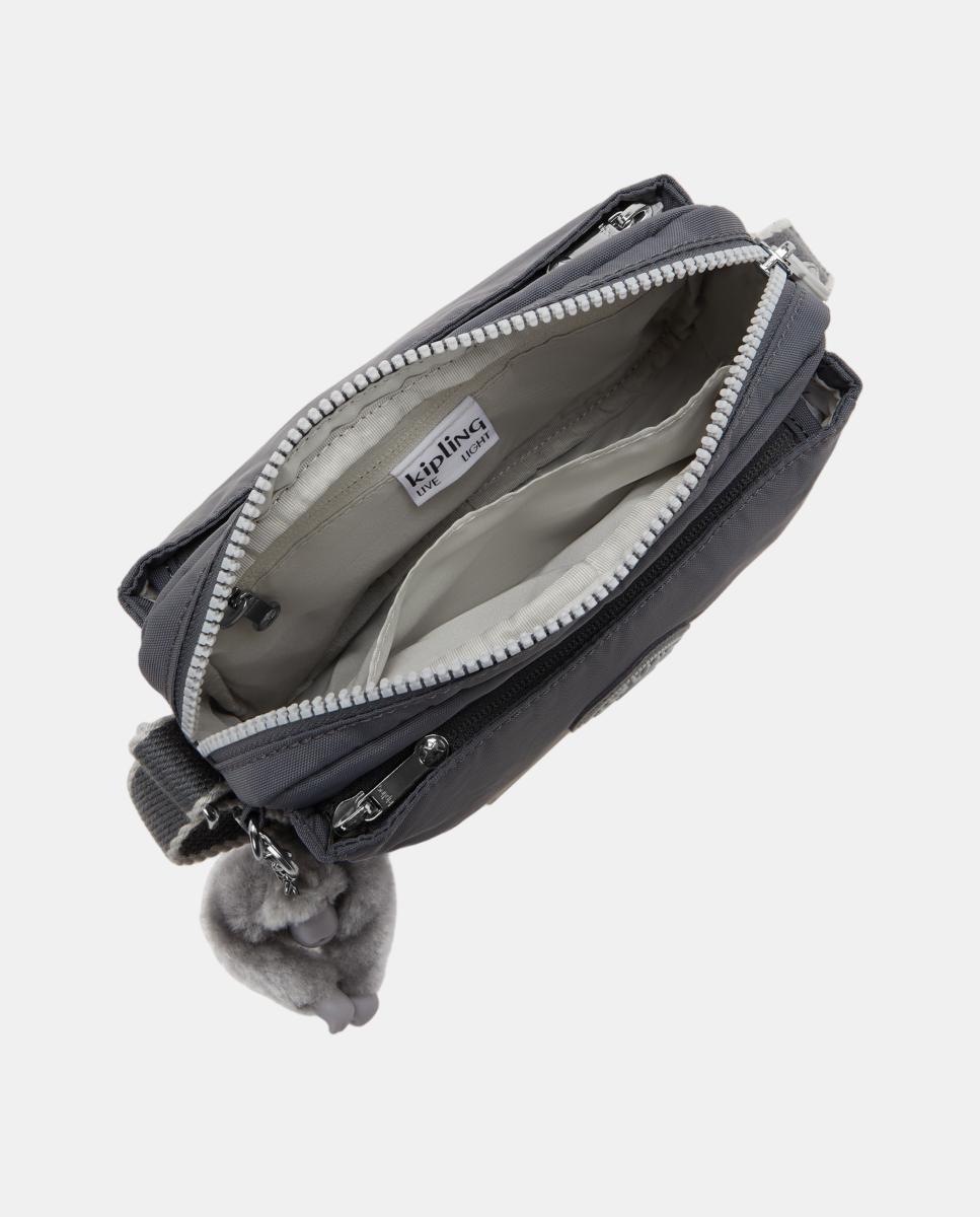 Mini bandolera con correa ajustable - Kipling - Gris oscuro Gris oscuro-3