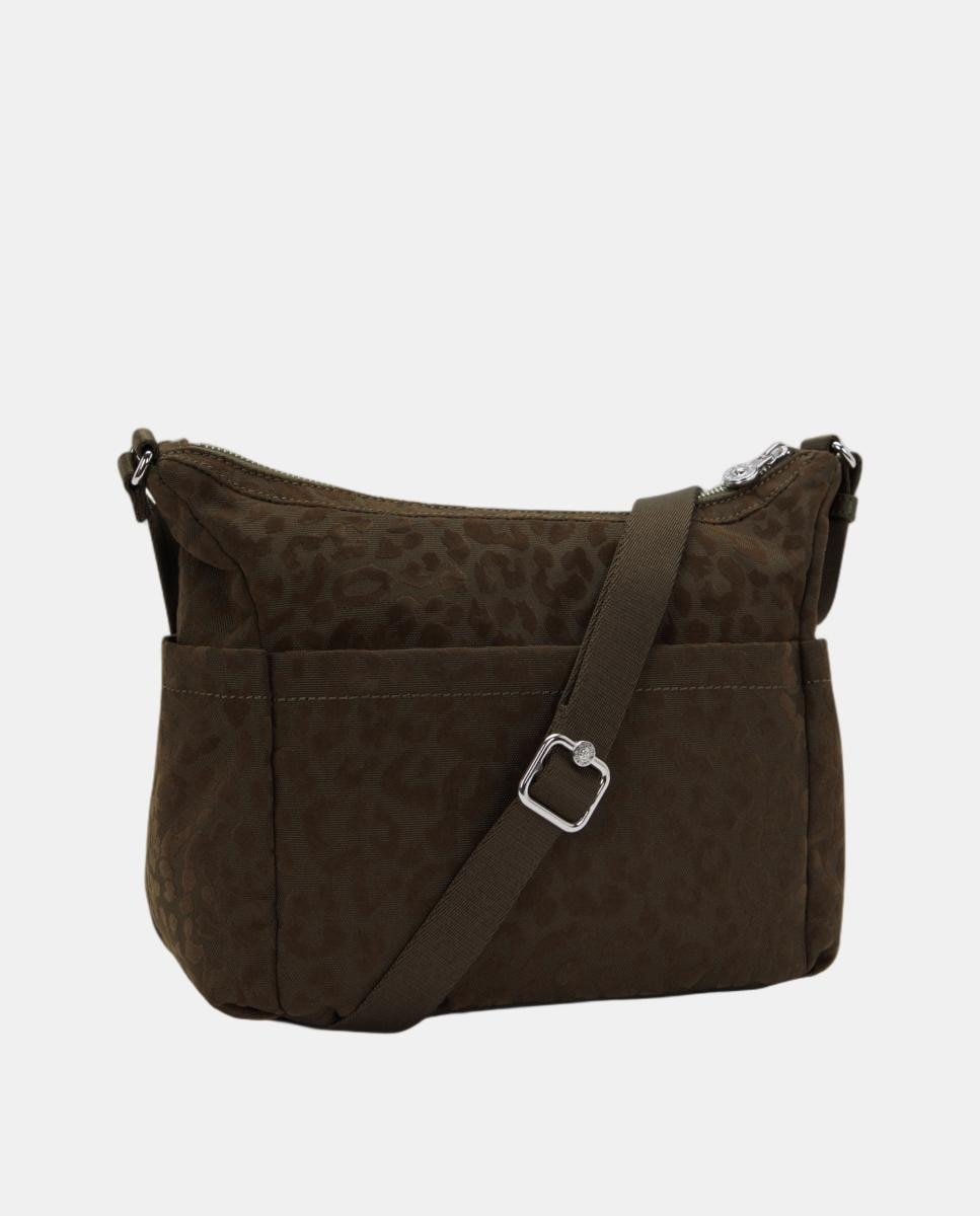 Mala a Tiracolo Média com Bolsos Interiores e Exteriores Castanho-escuro-2