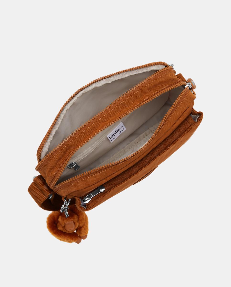 Mala a Tiracolo Média Versátil com Correia Ajustável Castanho-3