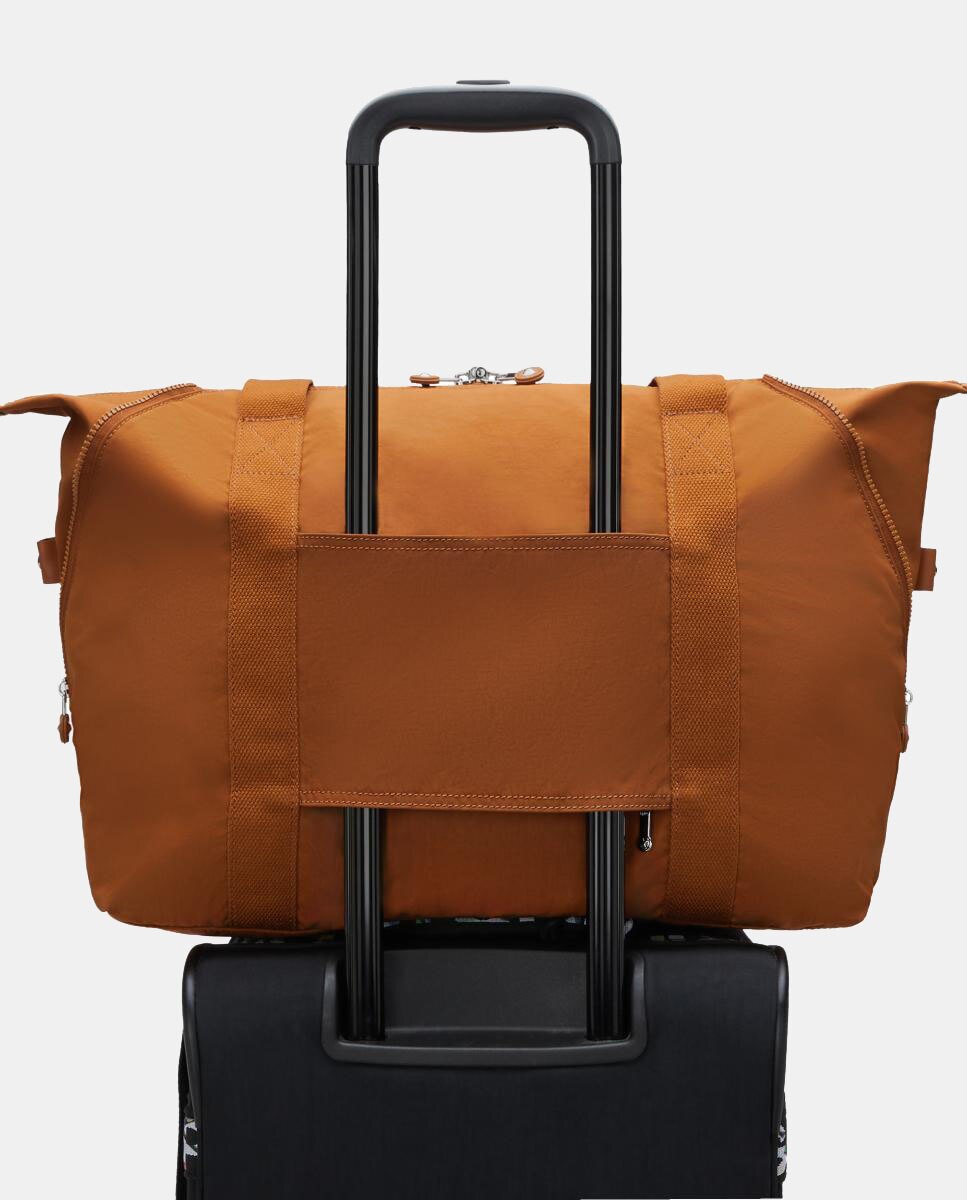 Mala Tipo Tote Média Multiusos com Fita para Trolley Castanho-7