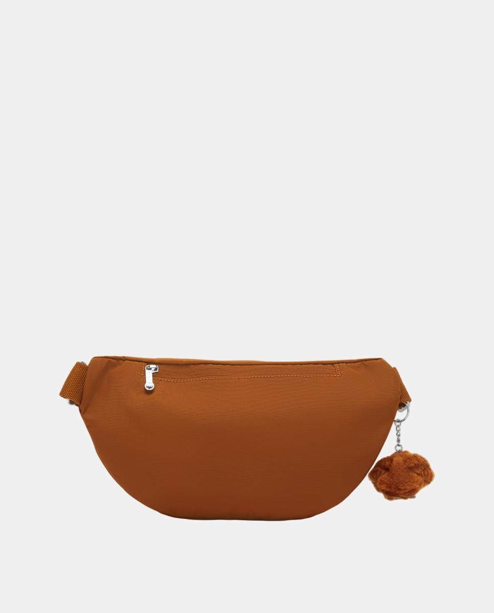 Bolsa de Cintura Média com Bolsos Organizadores Castanho-2