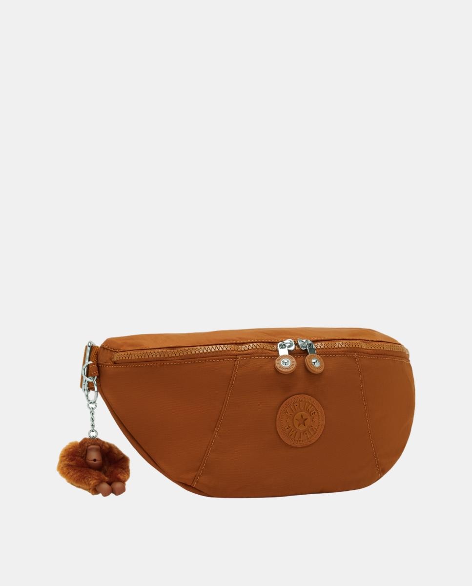 Bolsa de Cintura Média com Bolsos Organizadores Castanho-4