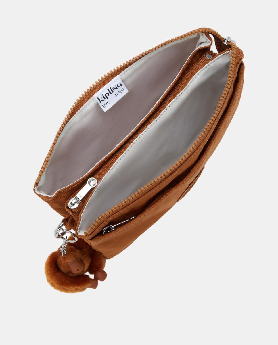 Mala a Tiracolo Pequena com Vários Compartimentos Castanho-3