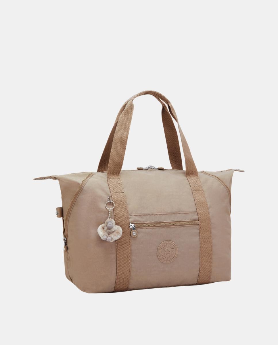 Mala Tipo Tote Média Multiusos com Fita para Trolley Bege-4