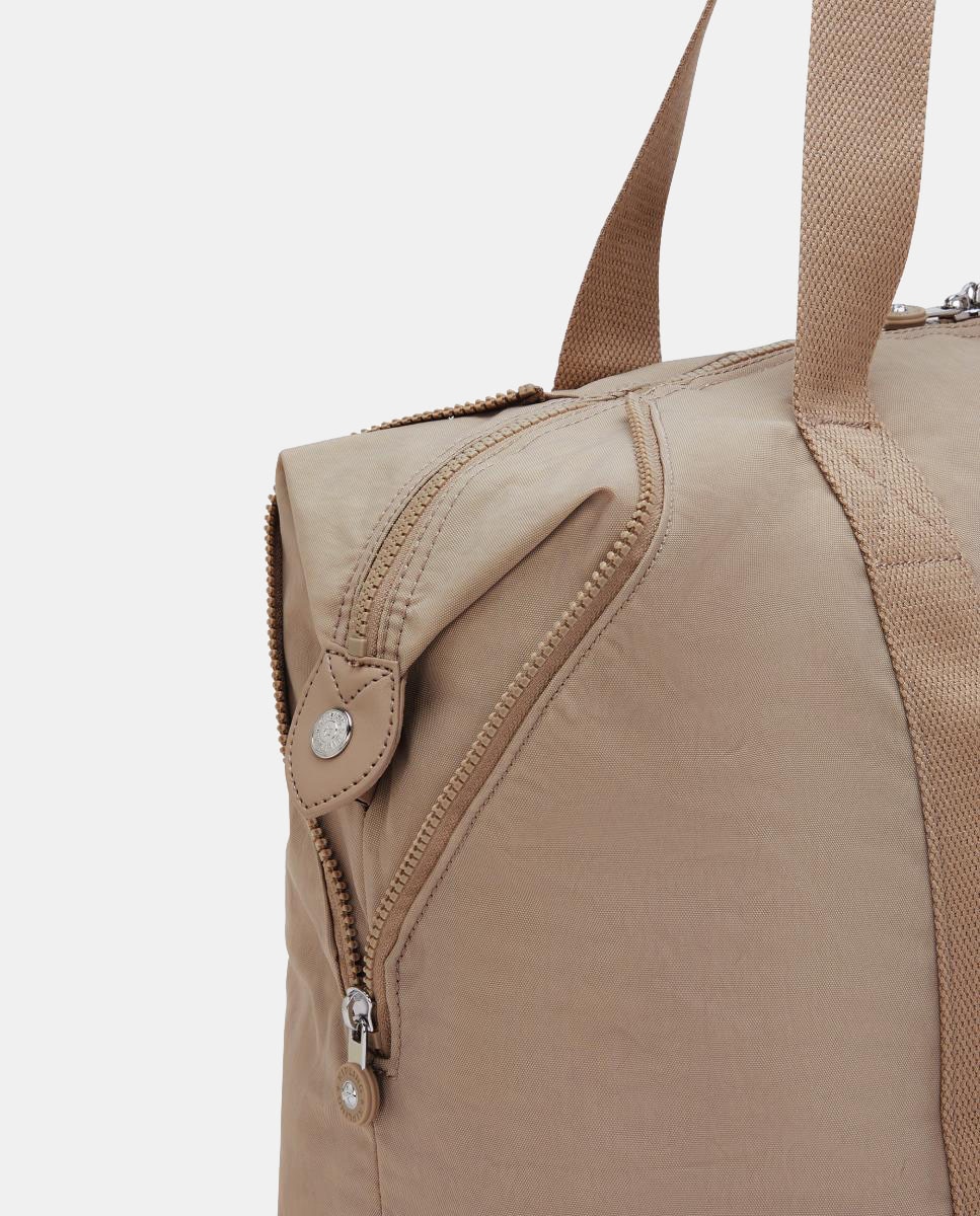 Mala Tipo Tote Média Multiusos com Fita para Trolley Bege-6