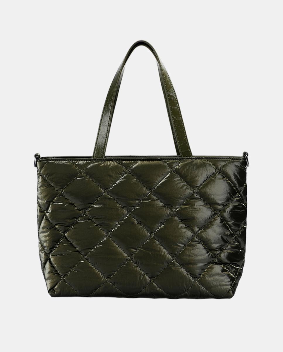 Mala shopper acolchoada Verde-militar-2