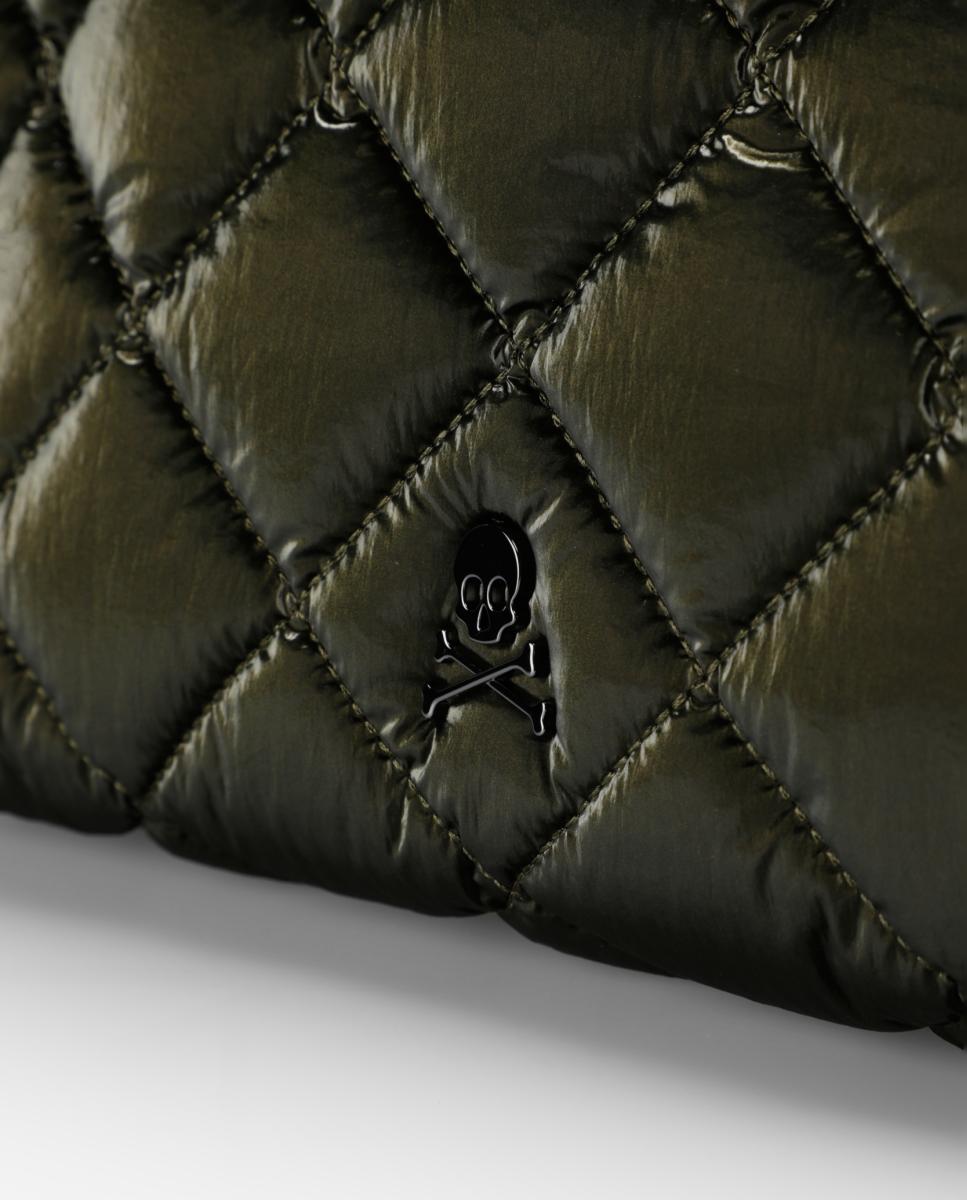 Mala shopper acolchoada Verde-militar-5