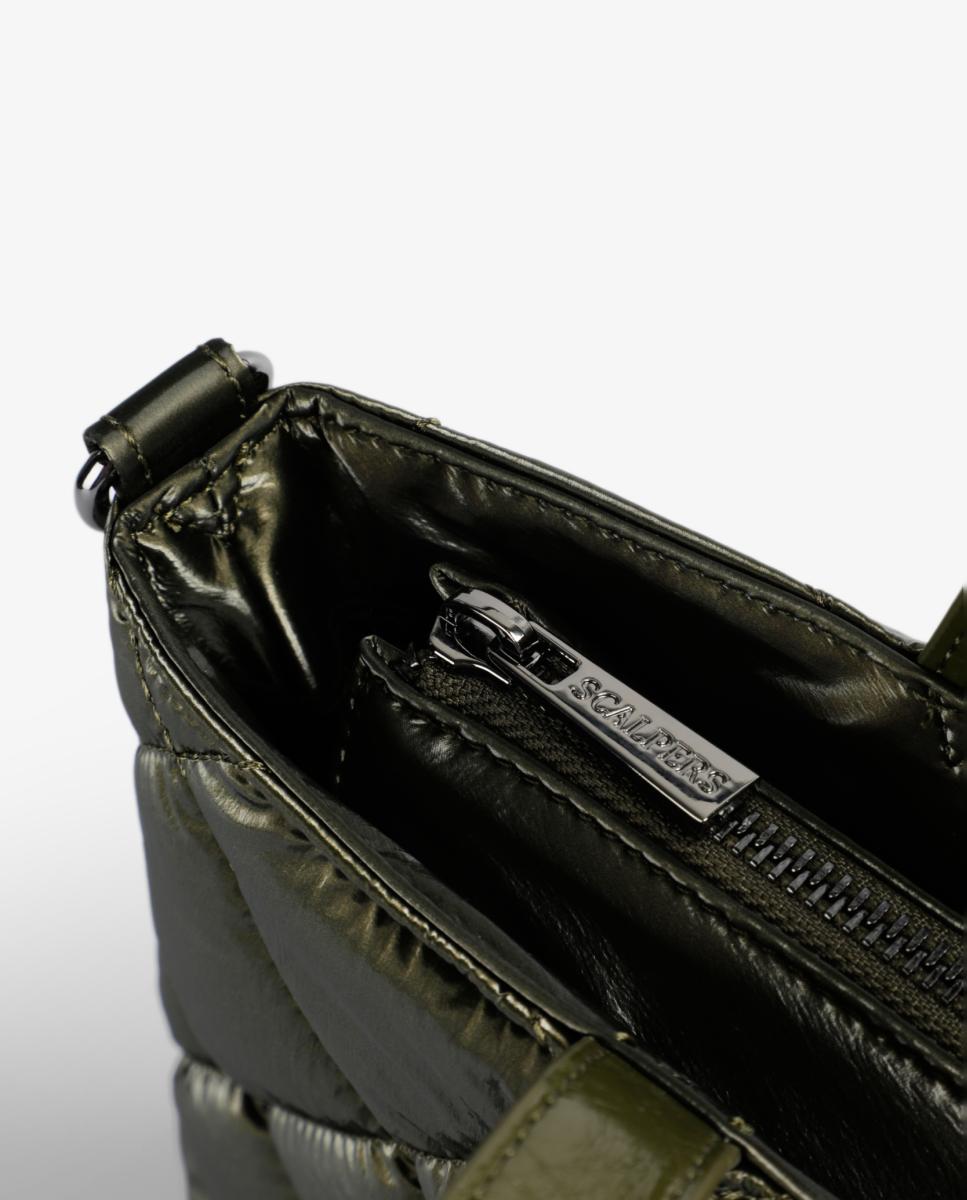 Mala shopper acolchoada Verde-militar-6