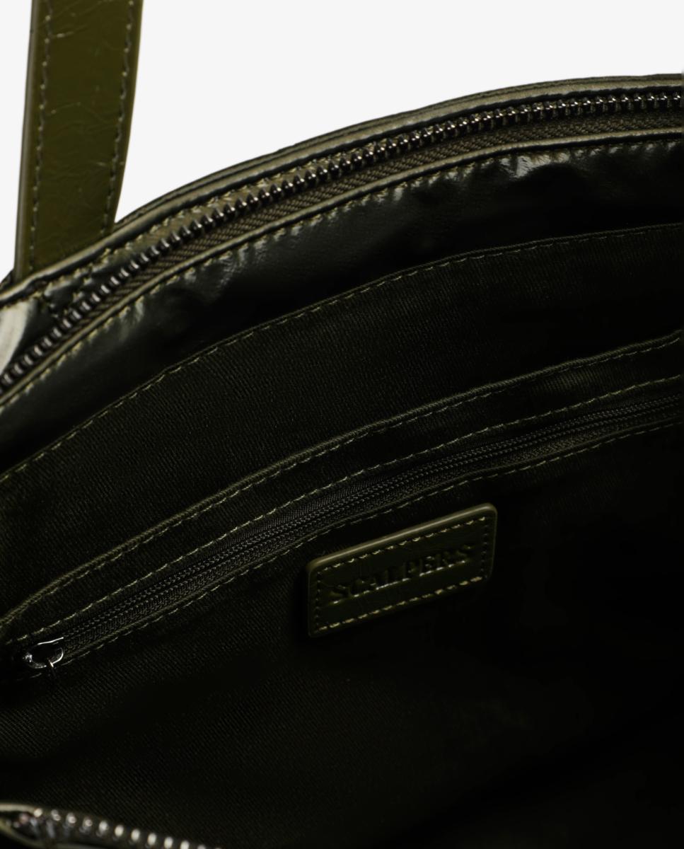 Mala shopper acolchoada Verde-militar-9