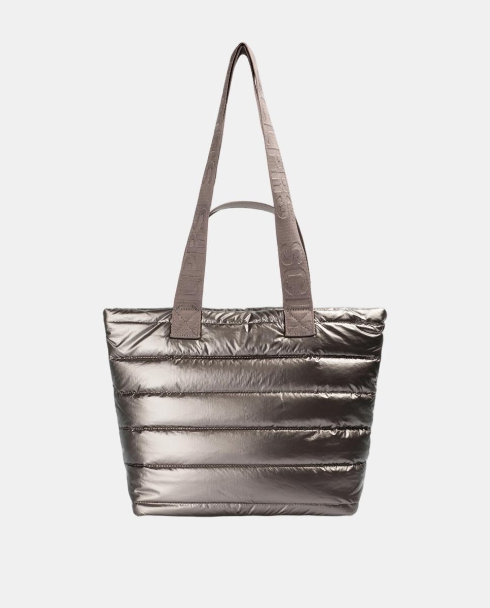 Bolso de hombro con solapa acolchada - Scalpers - Plata Plata-2