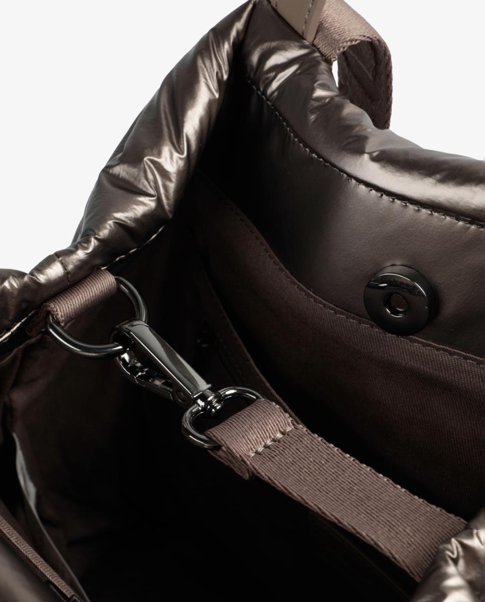 Bolso de hombro con solapa acolchada - Scalpers - Plata Plata-6