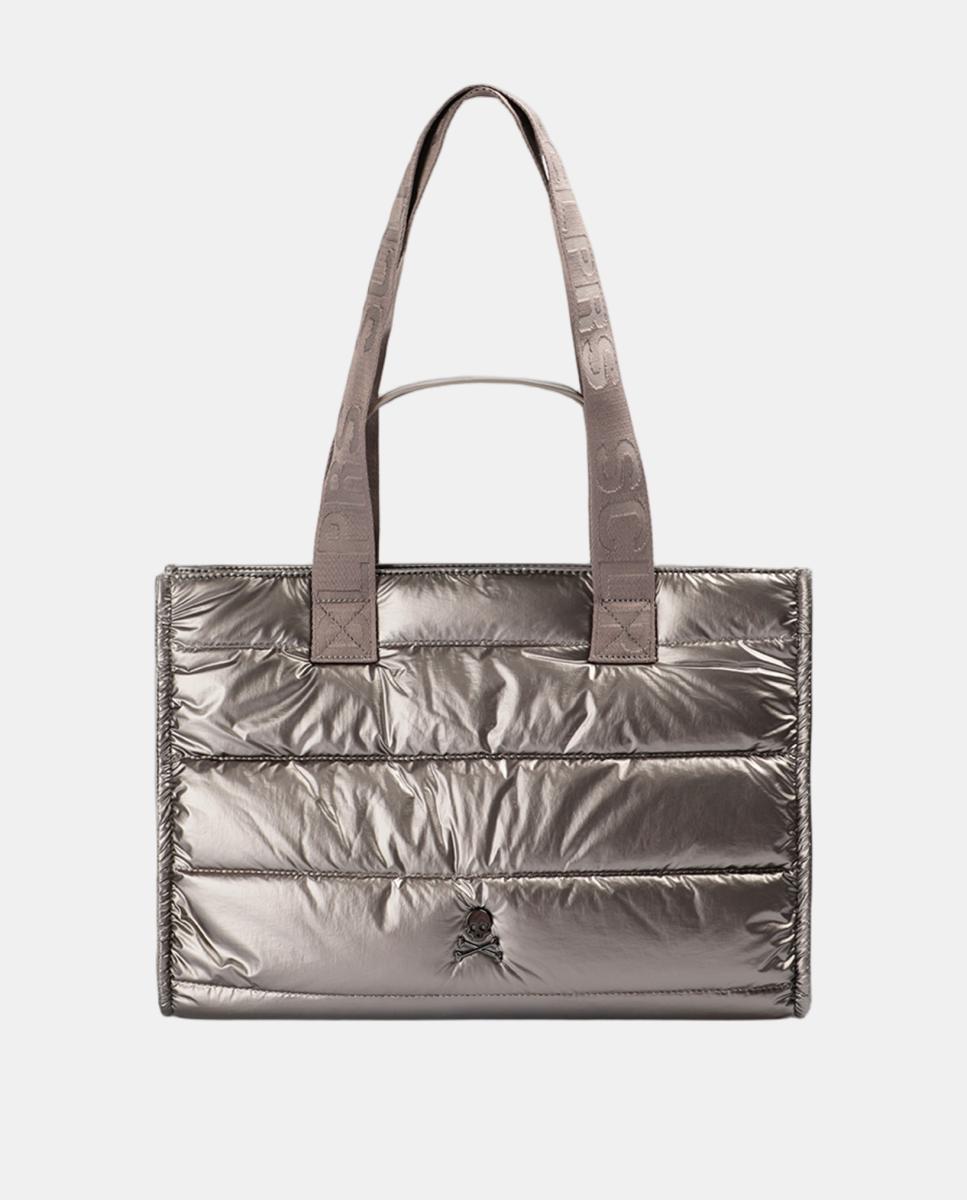 Imagen 0 de Bolso shopper acolchado Plata