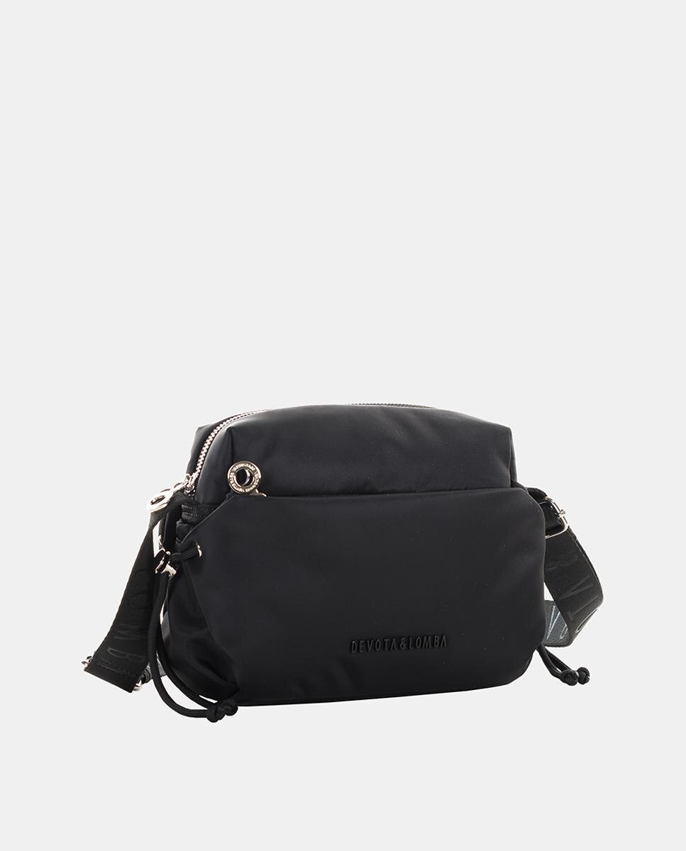 Bandolera pequeña con cinta ajustable - Devota & Lomba - Negro Negro-2