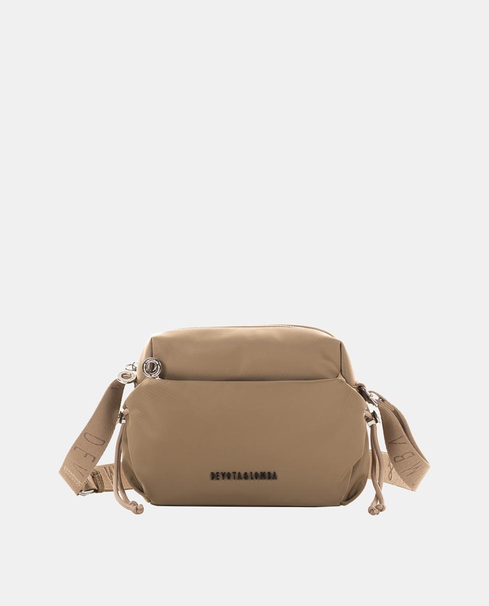 Bandolera pequeña con cinta ajustable - Devota & Lomba - Beige Beige-1