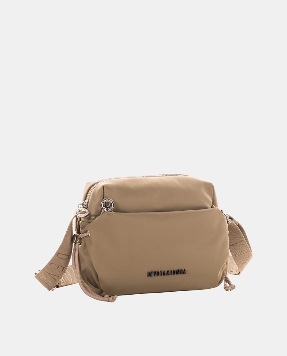 Bandolera pequeña con cinta ajustable - Devota & Lomba - Beige Beige-2
