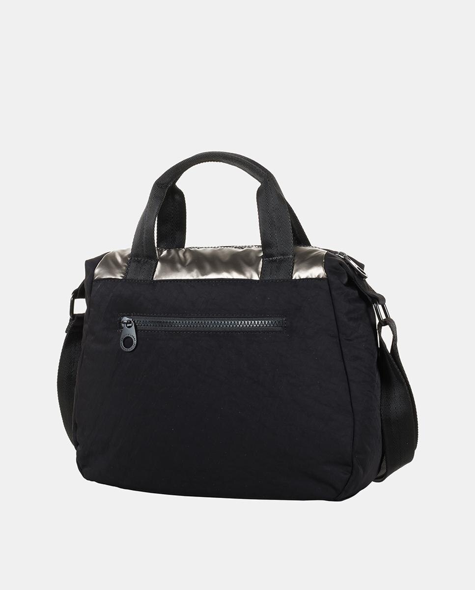 Bolso bandolera grande con doble asa acolchado - Devota & Lomba - Negro Negro-3