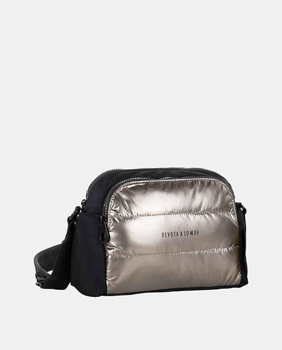 Bolso bandolera pequeño acolchado - Devota & Lomba - Negro Negro-2