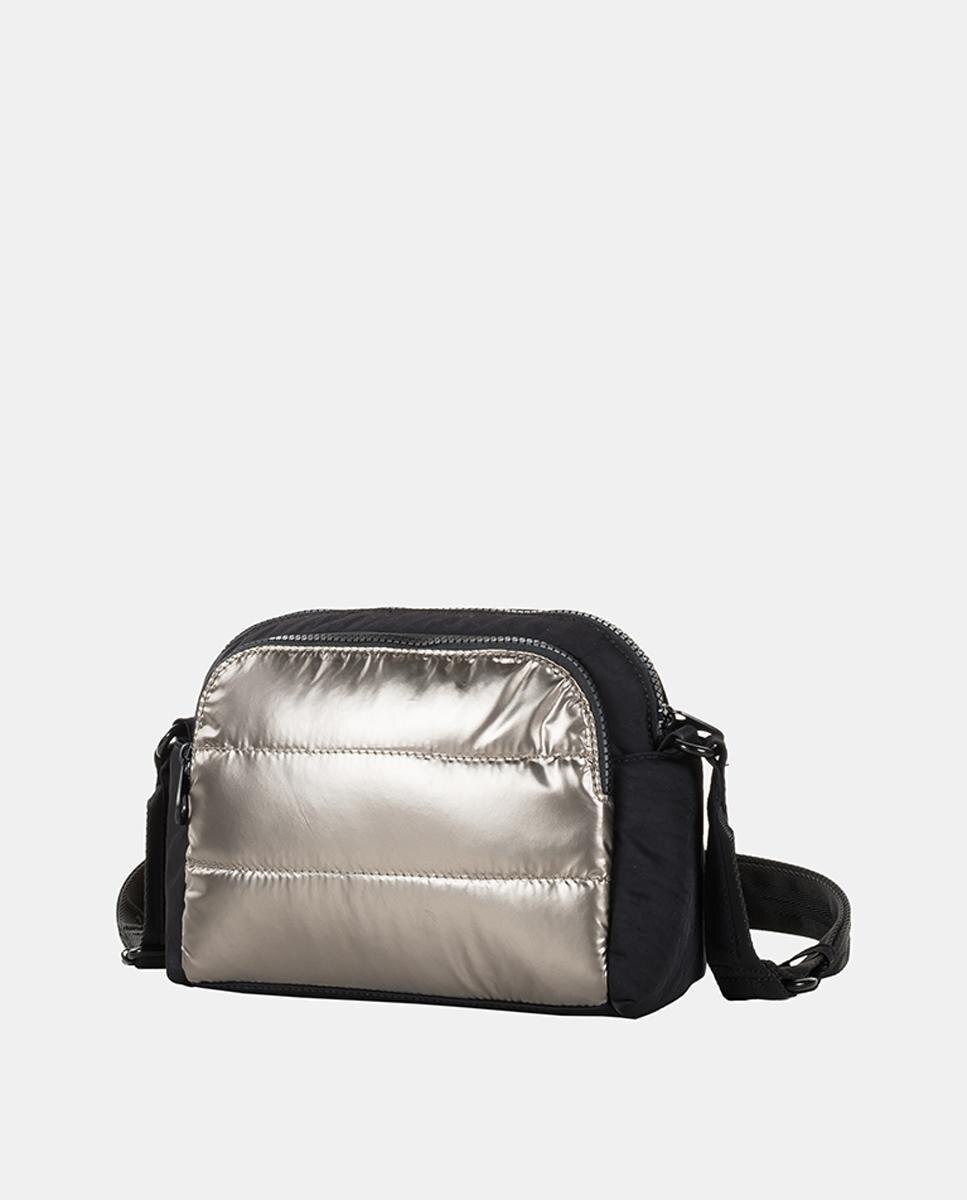 Bolso bandolera pequeño acolchado - Devota & Lomba - Negro Negro-3