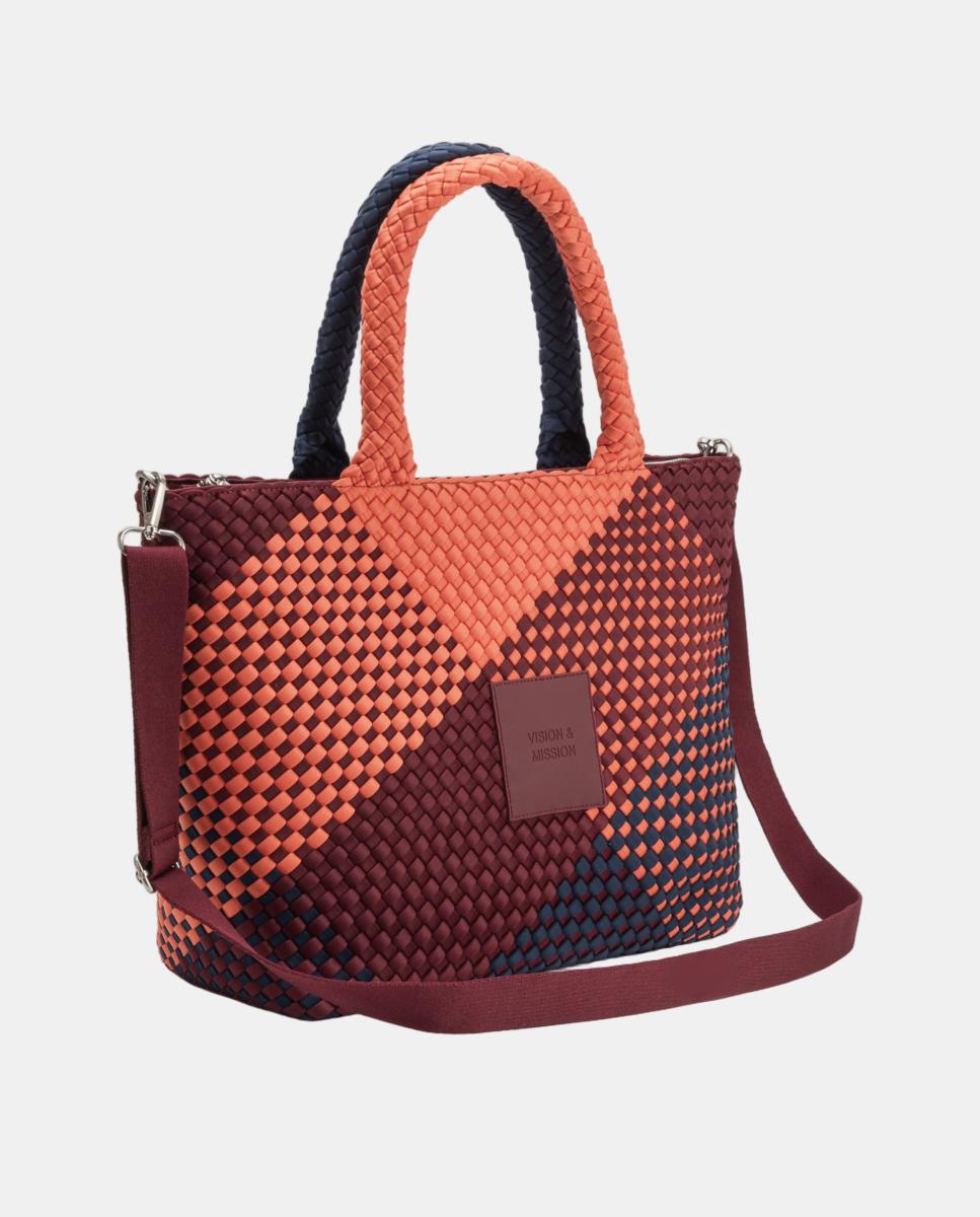 Bolso de hombro grande de neopreno con acabado trenzado - Verb to do - Multicolor Multicolor-2