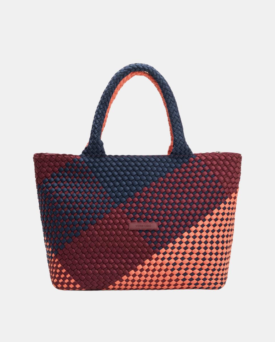 Bolso de hombro grande de neopreno con acabado trenzado - Verb to do - Multicolor Multicolor-3