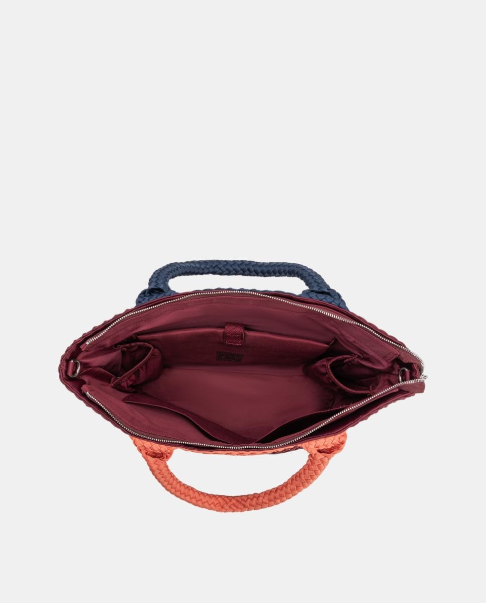 Bolso de hombro grande de neopreno con acabado trenzado - Verb to do - Multicolor Multicolor-4