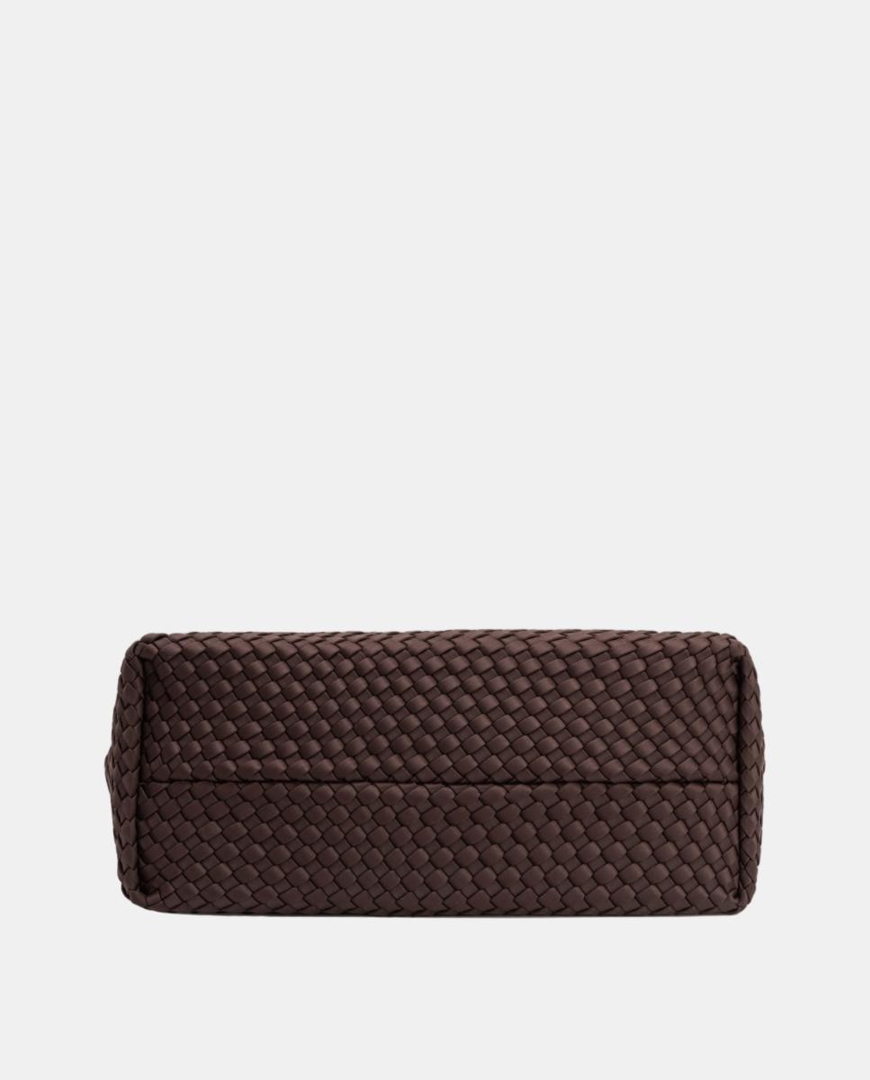 Bolso de hombro grande de neopreno con acabado trenzado - Verb to do - Marrón Marrón-5