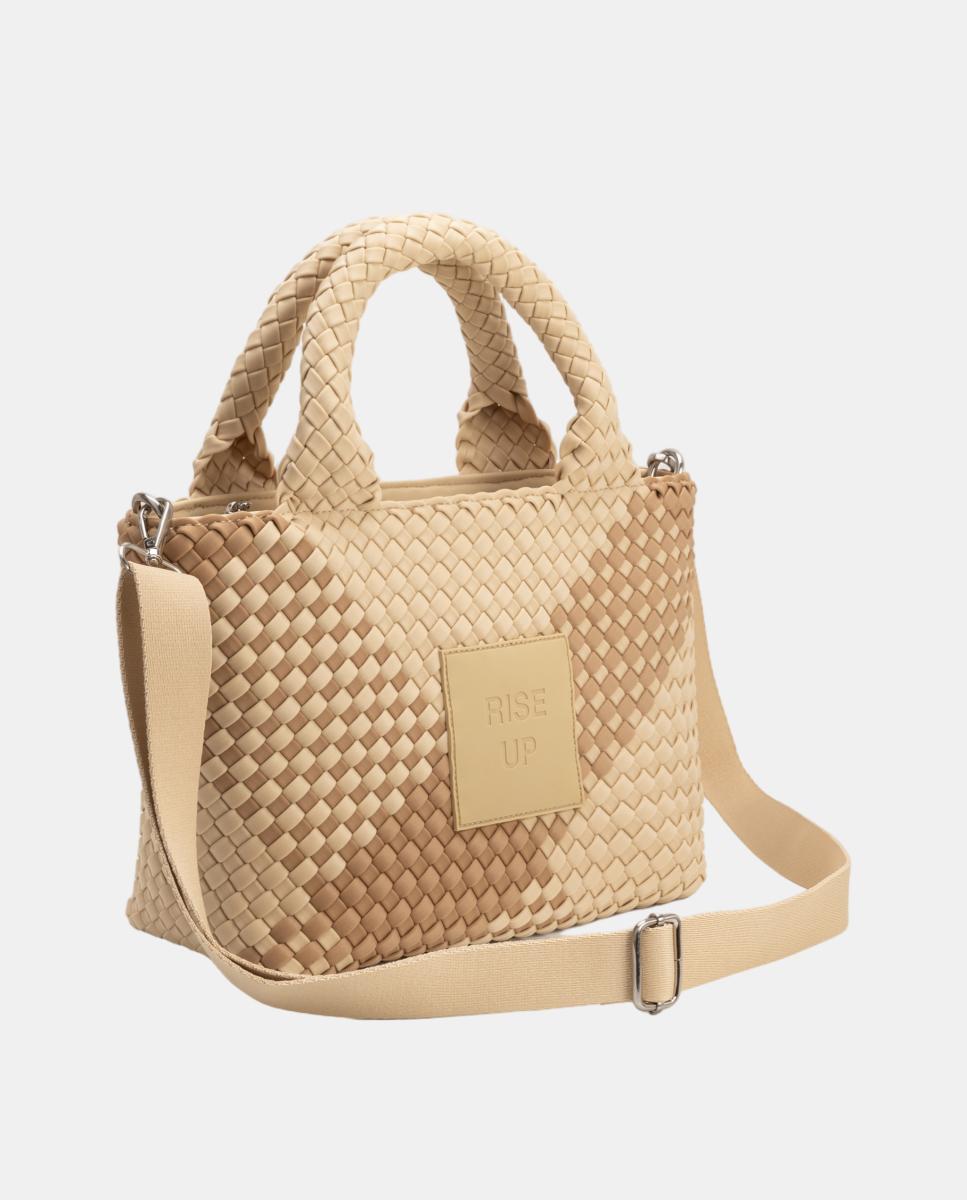 Bolso bandolera de neopreno trenzado con asa larga - Verb to do - Beige Beige-2