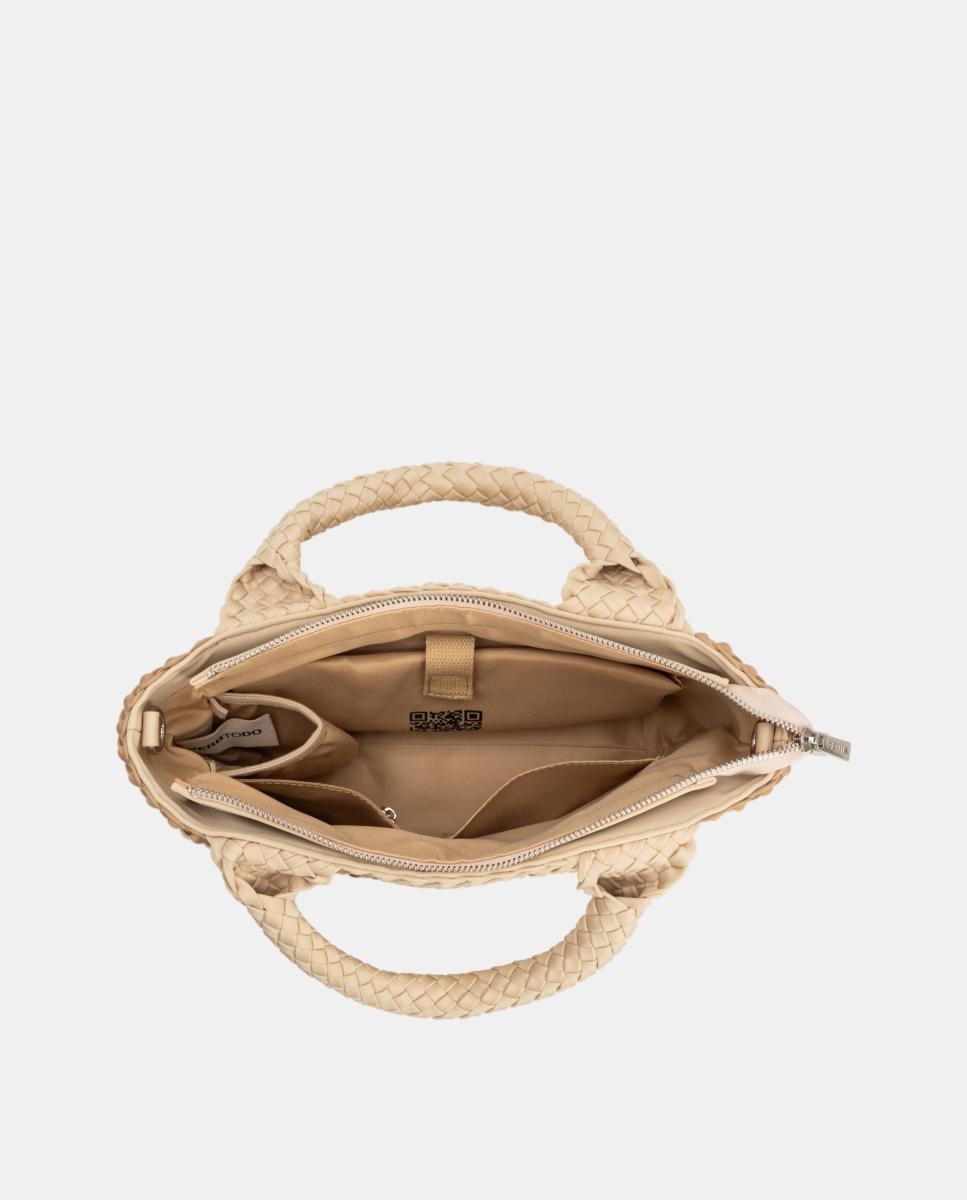 Bolso bandolera de neopreno trenzado con asa larga - Verb to do - Beige Beige-4