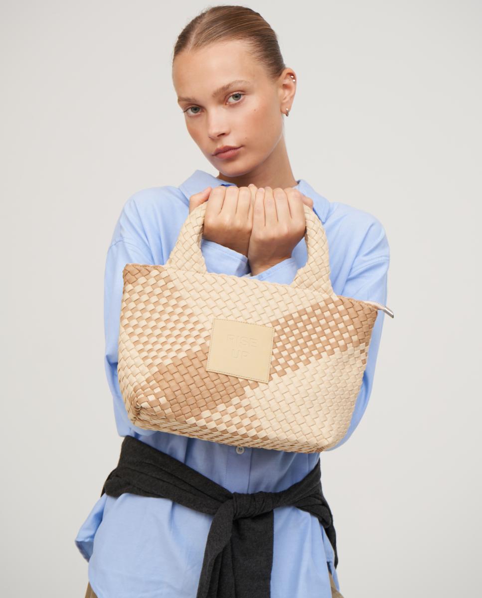 Bolso bandolera de neopreno trenzado con asa larga - Verb to do - Beige Beige-7